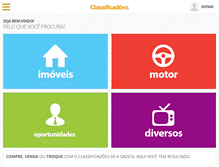 Tablet Screenshot of classificadoes.com.br